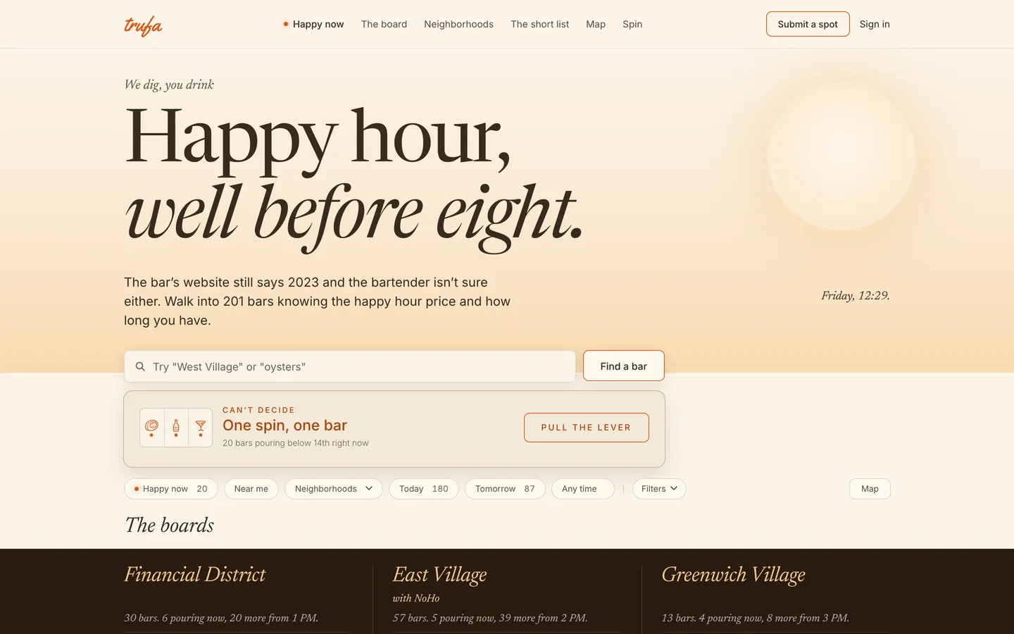 Screenshot: Home, on a desktop
